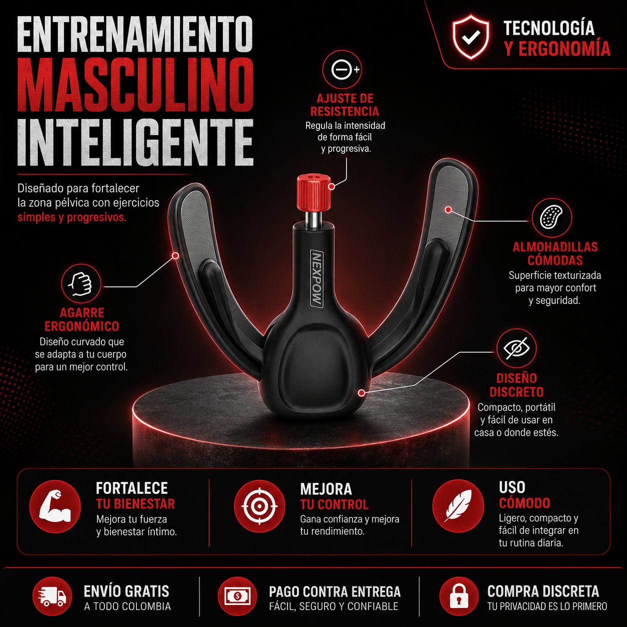 DrNuro™ Entrenador de Suelo Pélvico: La solución natural para un rendimiento y una confianza duraderos.