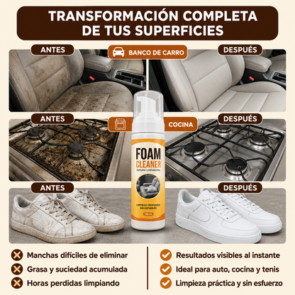 FoamCleaner™ | Elimina manchas imposibles al instante sin esfuerzo