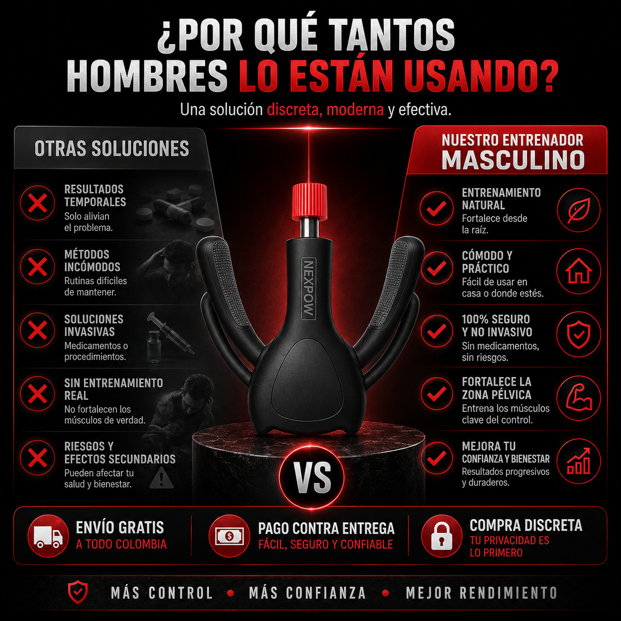DrNuro™ Entrenador de Suelo Pélvico: La solución natural para un rendimiento y una confianza duraderos.