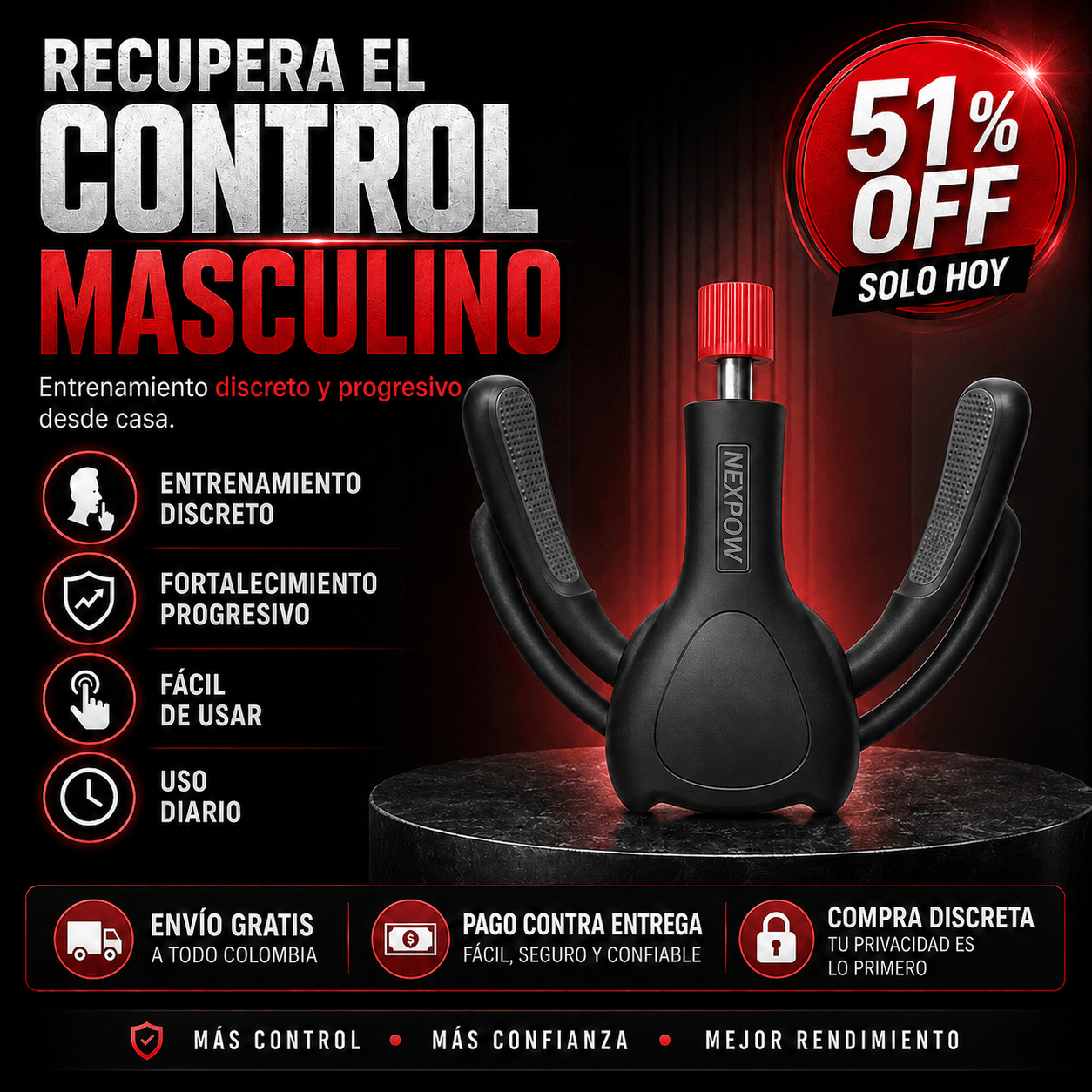 DrNuro™ Entrenador de Suelo Pélvico: La solución natural para un rendimiento y una confianza duraderos.